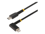 StarTech.com 3ft (1m) vastupidav USB-C ja Lightning kaabel - Nurga all raskesuguse aramiidkiust USB Type-C ja Lightning laadimine/s&uuml;nkroonimiskaabe...