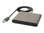 StarTech.com USB 3.0 to 4 HDMI Adapter, External Video & Graphics Card, USB Type-A to Quad HDMI Monitor Display Adapter Dongle, 1080p 60Hz, USB 3.0