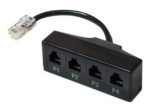 LogiLink 17.5cm telefoni jagaja (eelised) must