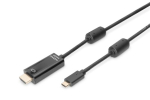 Digitus USB Type-C adapter cable, Type-C to HDMI A M/M, 2.0m, 4K/60Hz, 18GB, bl, gold Digitus USB Type-C adapter cable AK-300330-020-S USB-C to HDMI