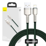 Baseus Cafule USB Kaabel Lightning-ile 2.4A 1m / roheline