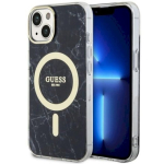 Guess GUHMP14MPCUMAK Marmoriline MagSafe k&otilde;va &uuml;mbris iPhone 14 Plus/15 Plus jaoks 6.7" / must