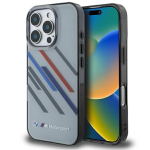 BMW Motorsport IML Juhuslikud Triibud tagumise kaitseklaas Apple iPhone 16 Pro jaoks