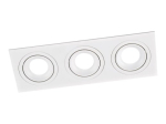 LEDURO SQUARE 3 Sisseehitatav lambihoidja 3 pistikut - GU10 - ristk&uuml;lik &ndash; valge &ndash; alumiinium