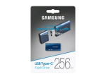 SAMSUNG USB Type-C 256GB 400MB/s lugemine 110 MB/s kirjutamine vastupidav USB 3.1 M&auml;lupulk sinine