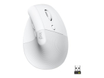 Logitech Lift Vertikaalne Ergonoomiline Hiir, Optikaline, Juhtmeta, Valge