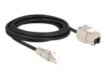 DeLOCK CAT 6a S/FTP 3m v&otilde;rgu pikenduskaabel must/h&otilde;bedane
