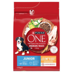 PURINA One Junior Medium/Maxi Rich in chicken with rice - kuiv koeratoit - 2,5kg