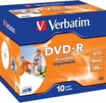 Verbatim Blank DVD-R AZO 4.7GB 16x Tr&uuml;kitav, ID Br&auml;nditud,10 tk Jewel