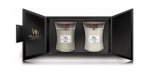 Woodwick Fireside & Linen l&otilde;hnastatud k&uuml;&uuml;nalde komplekt 2 x 85 g