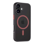 Taktikaline MagForce Hyperstealth 2.0 kaitseklaas iPhone 16 jaoks / must/punane