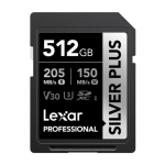 Lexar Professional SILVER PLUS SDXC 512GB m&auml;lukaart
