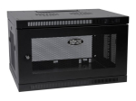 Tripp Lite SmartRack 6U Low-Profile -Depth Wall-Mount Rack Enclosure Cabinet Musta
