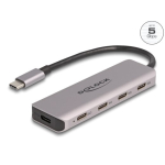 DeLock USB-C to USB-C 4-porti hub v&auml;lis vooluallikaga 5Gbps