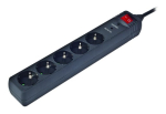 Gembird SPG5-C-5 voolu pikendusjuhe, 1.5 m, 5 AC pistikut, must