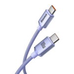 Baseus CAJY000605 Crystal Shine Series andmekaabel USB-C - USB-C 100W 1,2m / Lilla