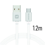 Swissten Textile Universaalne Micro USB Andme- ja Laadimiskaabel 1.2m