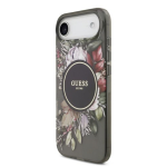 Guess IML Flowers Strap MagSafe Case iPhone Air jaoks / Black