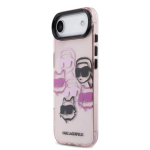 Karl Lagerfeld IML Multi Karl ja Choupette pead &uuml;mbris iPhone Air jaoks / roosa