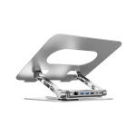Reguleeritav s&uuml;learvuti alus + USB-C HDMI hub Unitek D1109B01 PD 100W