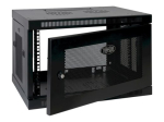 Tripp Lite 9U Wall Mount Rack Enclosure Server Cabinet with Door & Side Panels Rack Musta