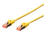 DIGITUS Professional CAT 6 fooliumi ja vase punutud (SFTP) varustatud kaabel, 2m patch-kaabel, kollane