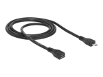 Delock USB pikenduskaabel 1m must
