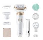 Braun Silk-&eacute;pil 9 Flex SkinSpa SES9-481 3D epilaator, m&auml;rjal ja kuival valge/kuldne Braun