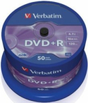 Verbatim Blank DVD+R AZO 4.7GB 16x 50 tk Spindle