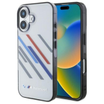BMW Motorsport IML Juhuslikud Triibud tagumise kaitseklaas Apple iPhone 16 Plus jaoks