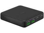 Goobay 65W PD 4-portiline USB GaN Laadija Must