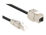 DeLOCK CAT 6a S/FTP 2m v&otilde;rgu pikenduskaabel must h&otilde;bedane