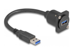 Delock USB Pikenduskaabel 20cm Must