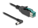 DeLOCK 8 Pin USB PlusPower (12 V) Mees - Power DC Jack Plug 5.5 mm (ID 2.1 mm) Mees Must 1m Tugevdatud USB Kaabel