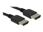 Delock Premium 2m HDMI kaabel Ethernetiga - must