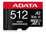 ADATA High Endurance microSDXC UHS-I M&auml;lukaart 512GB 100MB/s
