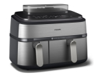 Philips Dual Basket Airfryer NA555/00 5000 series Power 2750 W Capacity 9 L RapidAir Plus Silver
