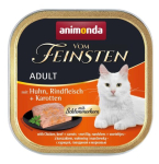 ANIMONDA Vom Feinsten Adult Chicken, beef and carrots - wet cat food - 100g