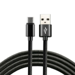 everActive kaabel USB-C 1m - must, punutud, kiirlaadimine, 3A - CBB-1CB