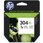 HP 304XL V&auml;rviline (Cyan, Magenta, Yellow) 300-lehek&uuml;ljeline tindikassett N9K07AE