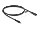 Delock DC Power Jack 5.5mm x 2.1mm Mees-Naine Laienduskabel - Must