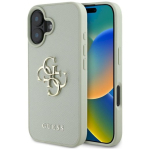 Guess Grained Big 4G Logo Small Classic Logo &uuml;mbris iPhone 16 jaoks / roheline