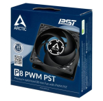 ARCTIC P8 PWM PST ventilaator 1-pack must 80 mm