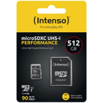 Intenso microSD 512GB UHS-I Perf CL10 Performance MicroSD 512GB