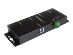 StarTech.com 4-Port USB 3.0 Hub - Metal Industrial USB-A Hub