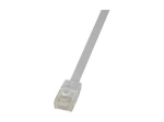 LogiLink SlimLine CAT 6 Kaitstud Kruuvipaar (UTP) 15m Paat&uuml;&uuml;p Valge