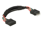 Delock USB 2.0 pinnapealne sisenev kaabel 10cm - Must