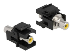 Delock Keystone Module RCA Female > RCA Female Must H&otilde;be Kollane