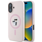 Karl Lagerfeld KLHMP16MSCMKCRHP iPhone 16 Plus 6.7" roosa hardcase Silicone Karl&Choupette pea