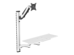 DIGITUS T&ouml;&ouml;laua monitori klaviatuur hiir seinak&uuml;ljele paigaldatav 32-tolline 8kg VESA 75x75/100x100 valge/must